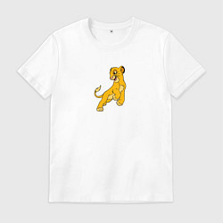 Футболка хлопковая мужская Симба пара Налы - Король лев, цвет: белый