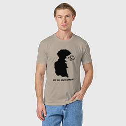 Футболка хлопковая мужская Ковбой Бибоп Спайк Шпигель Аниме, цвет: миндальный — фото 2