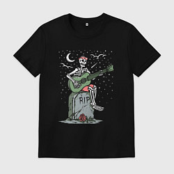 Футболка хлопковая мужская Мелодия на кладбище, цвет: черный