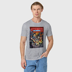 Футболка хлопковая мужская Обнаженный кулак - улицы ярости, цвет: меланж — фото 2
