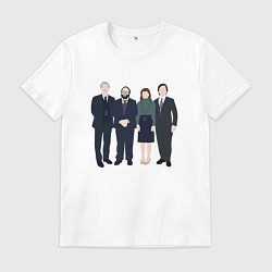 Футболка хлопковая мужская Разделение команда, цвет: белый