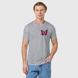 Футболка хлопковая мужская Butterfly graffiti, цвет: меланж — фото 2