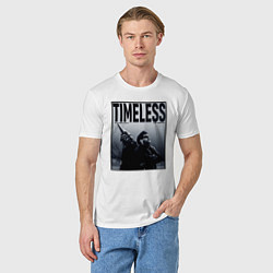 Футболка хлопковая мужская Timeless, цвет: белый — фото 2