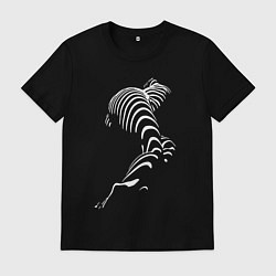 Футболка хлопковая мужская Оп-арт ню, цвет: черный