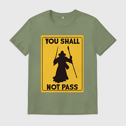Футболка хлопковая мужская Ты не пройдешь Гэндальф, цвет: авокадо