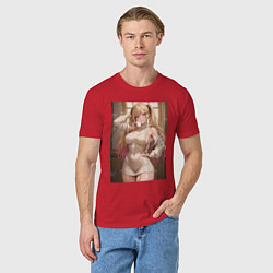 Футболка хлопковая мужская Marin Kitagawa: Sexy, цвет: красный — фото 2