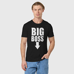 Футболка хлопковая мужская Big boss arrow, цвет: черный — фото 2