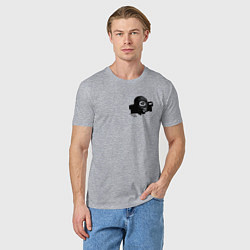 Футболка хлопковая мужская Crazy girl, цвет: меланж — фото 2