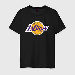 Футболка хлопковая мужская LaBron Lakers, цвет: черный