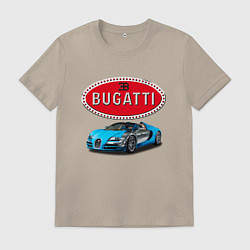 Футболка хлопковая мужская Bugatti - motorsport, цвет: миндальный