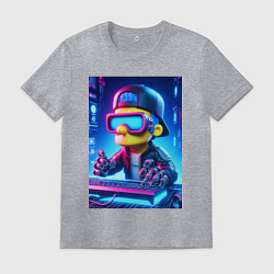 Мужская футболка Барт Симпсон - киберпанк