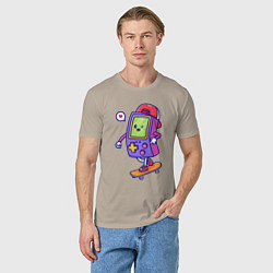 Футболка хлопковая мужская Tetris skater, цвет: миндальный — фото 2