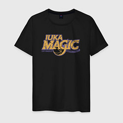 Футболка хлопковая мужская Luka magic basketball, цвет: черный