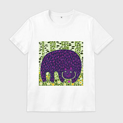 Мужская футболка Медведь в березовом лесу