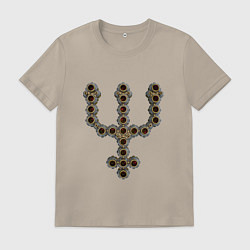 Мужская футболка Astrological symbol planet neptune metal antique