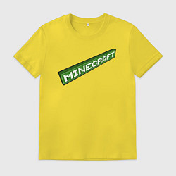 Футболка хлопковая мужская Minecraft игра, цвет: желтый