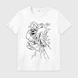 Мужская футболка Земляной червяк Джим стреляет