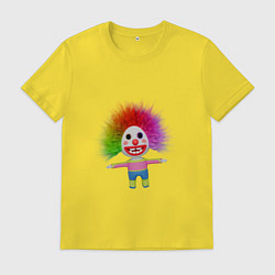 Мужская футболка Клоун мультфильм разноцветный