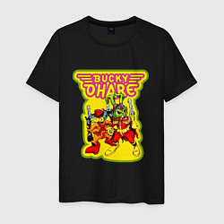 Футболка хлопковая мужская Bucky ohare, цвет: черный