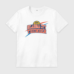 Футболка хлопковая мужская NBA Oklahoma, цвет: белый