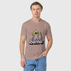 Футболка хлопковая мужская Gender Bender, цвет: пыльно-розовый — фото 2