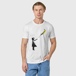Футболка хлопковая мужская Девочка и банан, цвет: белый — фото 2
