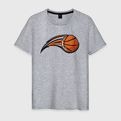 Футболка хлопковая мужская Basketball shot, цвет: меланж