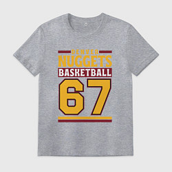 Футболка хлопковая мужская Nuggets 67, цвет: меланж