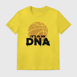 Футболка хлопковая мужская ДНК баскетбола, цвет: желтый