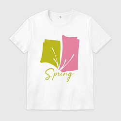 Футболка хлопковая мужская Spring, цвет: белый