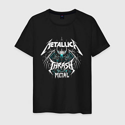 Футболка хлопковая мужская Metallica - thrash metal rock, цвет: черный