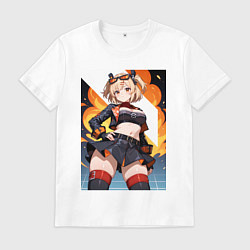 Футболка хлопковая мужская Burnice White Zenless Zone Zero, цвет: белый