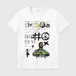 Футболка хлопковая мужская Che Guevara граффити, цвет: белый