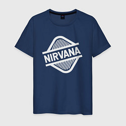 Футболка хлопковая мужская Nirvana rock, цвет: тёмно-синий