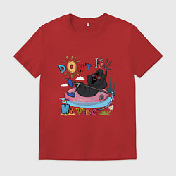 Футболка хлопковая мужская Dont kill my vibe, цвет: красный