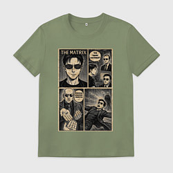 Футболка хлопковая мужская The matrix, цвет: авокадо