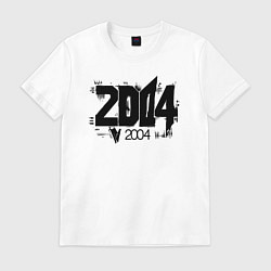 Футболка хлопковая мужская 2004 год, цвет: белый