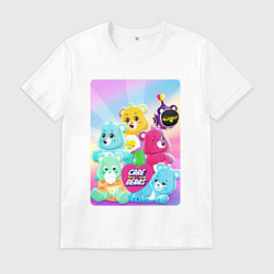 Футболка хлопковая мужская Коллекция заботливых мишек PK XD, цвет: белый