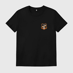 Футболка хлопковая мужская ФК Урал - маленький логотип, цвет: черный