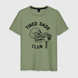 Футболка хлопковая мужская Tired Dads Club, цвет: авокадо