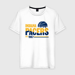 Футболка хлопковая мужская 1967 Pacers, цвет: белый