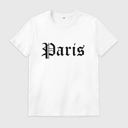 Футболка хлопковая мужская Paris - France, цвет: белый