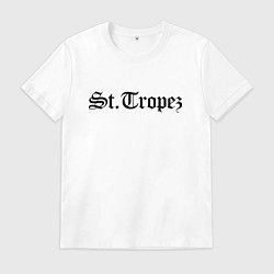 Футболка хлопковая мужская Сен-Тропе Франция, цвет: белый
