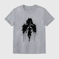 Футболка хлопковая мужская Нейт Диас эпичное граффити, цвет: меланж