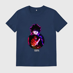 Футболка хлопковая мужская Anime Mob Psycho 100 Shigeo, цвет: тёмно-синий