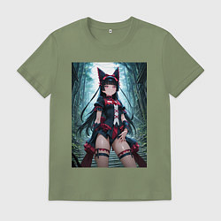 Футболка хлопковая мужская Рори Меркурия в лесу, цвет: авокадо