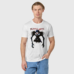 Футболка хлопковая мужская Death Note Ryuk - светлый, цвет: белый — фото 2