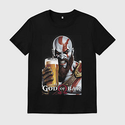 Футболка хлопковая мужская Kratos - god of bar, цвет: черный