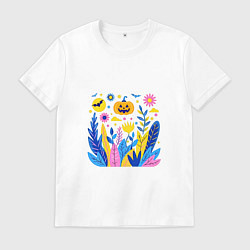 Футболка хлопковая мужская Светильник Джек, цвет: белый