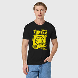 Футболка хлопковая мужская Nirvana 1987, цвет: черный — фото 2